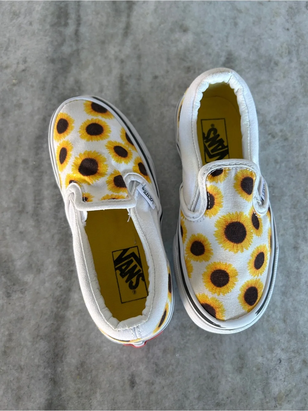 Vans Sunflower Slip-ons Kids Size 11